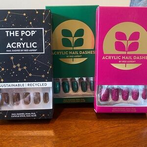 Acrylic Nail Dashes, 3 sets. Brand new in boxes.